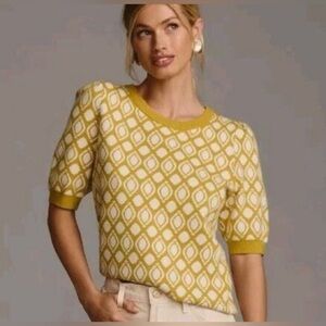 Maeve Harmon Jacquard Geometric Sweater- size XS